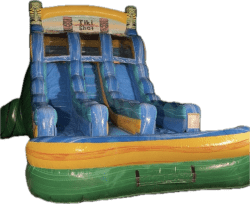 18ft Hawaii Tiki Dual Lane Water Slide